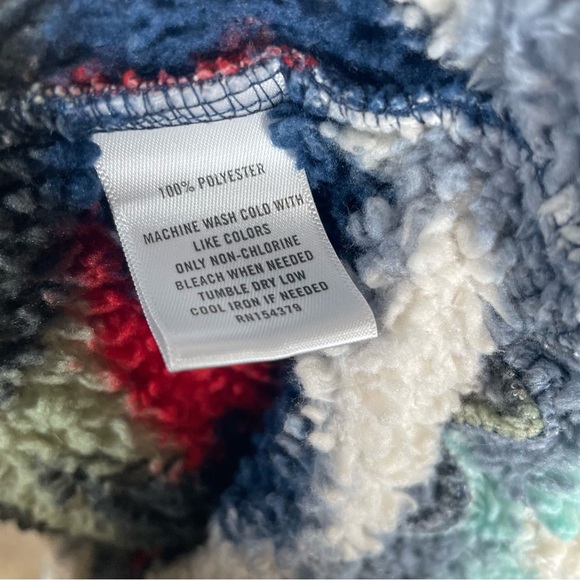 Aeropostale AERO Printed Sherpa Fleece Half-Zip Crop Pullover Womens large - Picture 6 of 7